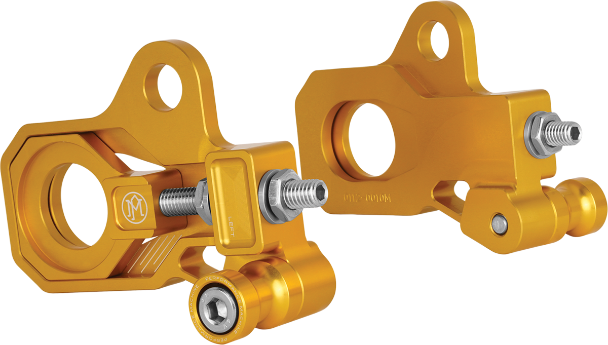 PERFORMANCE MACHINE (PM) Axle Adjuster Kit - Rear - Gold 0117-0028M-G