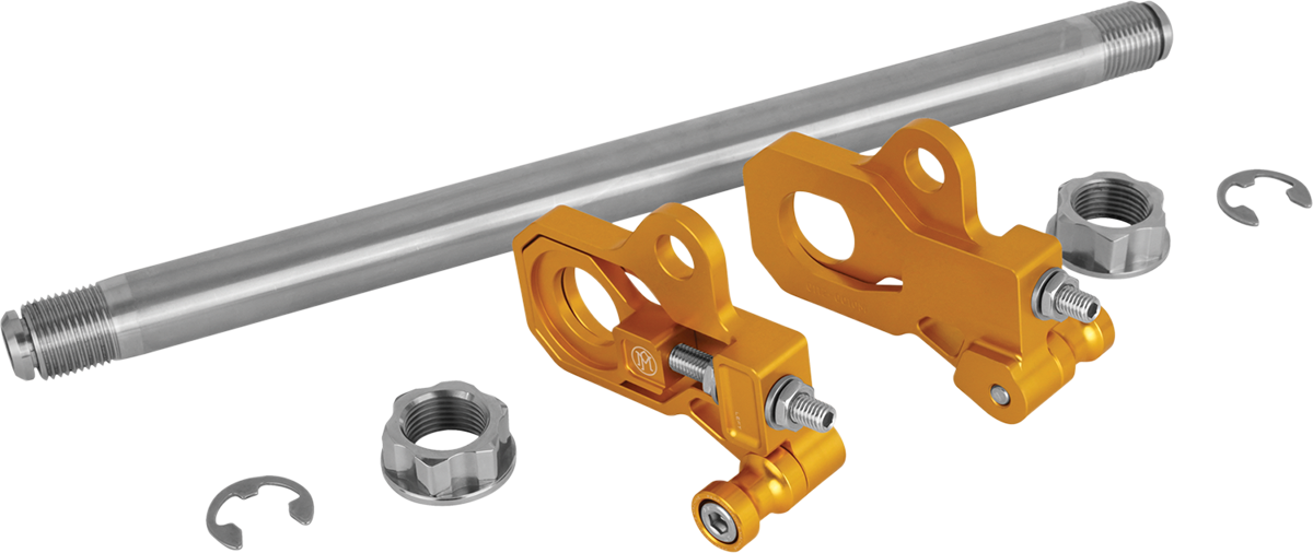 PERFORMANCE MACHINE (PM) Axle Adjuster Kit - Rear - Gold 0117-0028M-G