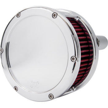 Feuling BA Series Air Cleaner Kit - Chrome - Red Filter