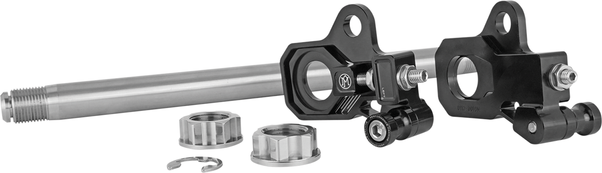 PERFORMANCE MACHINE (PM) Axle Adjuster Kit - Rear - Black 0117-0028M-B