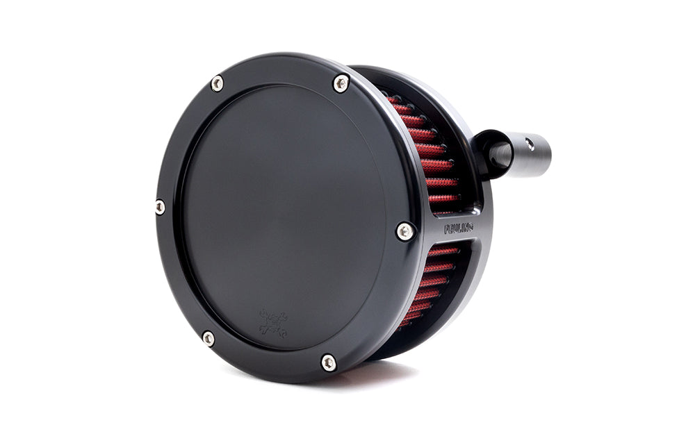BA Air Cleaner Kit, Black finish, Red filter