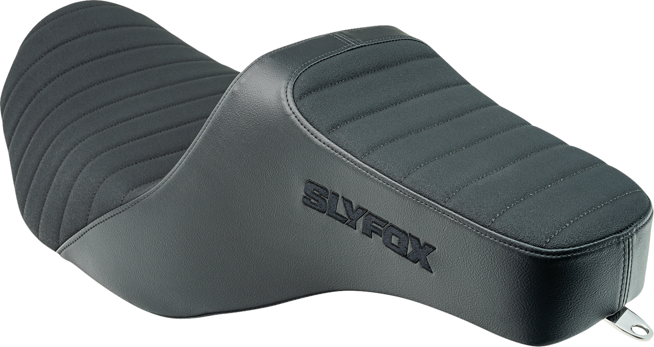SLYFOX Highnoon Seat - Vinyl - Classic Stitch - Black Logo - FLH/FLT '23-'24 4704A-SlyFox
