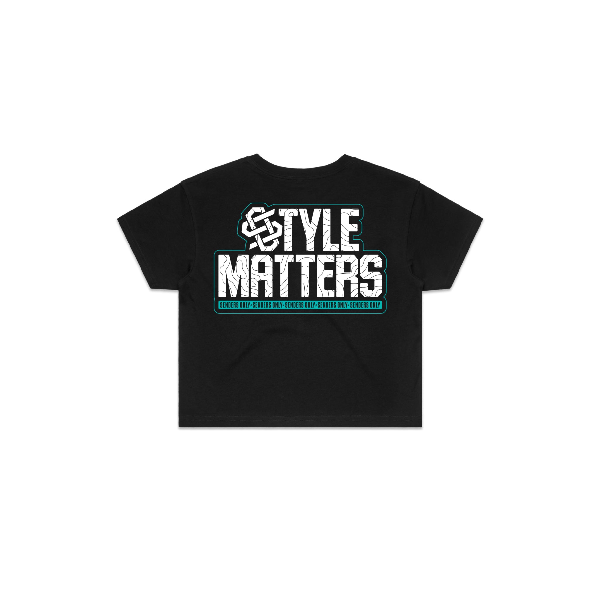 Womens Black STYLE MATTERS Crop