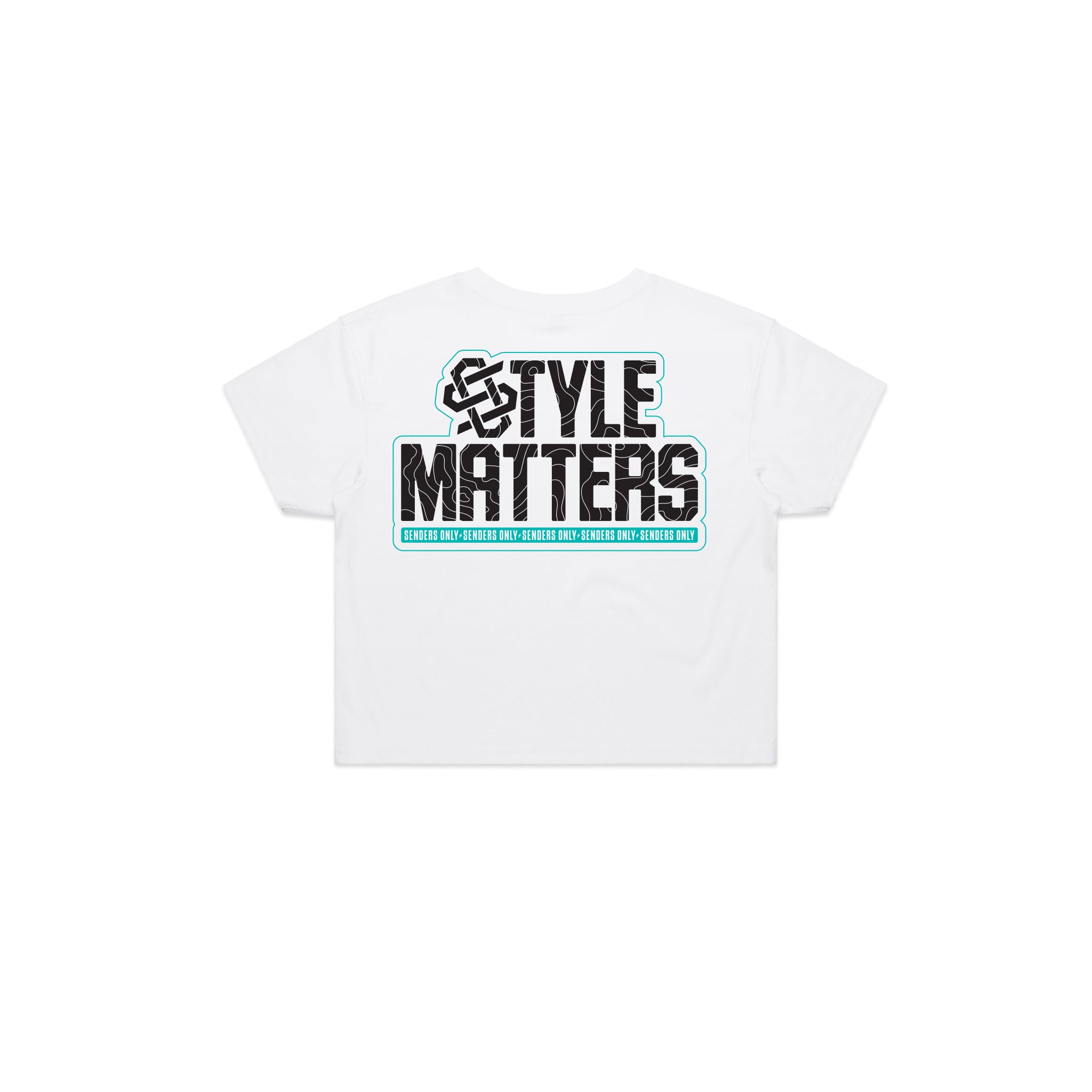 Womens White STYLE MATTERS Crop